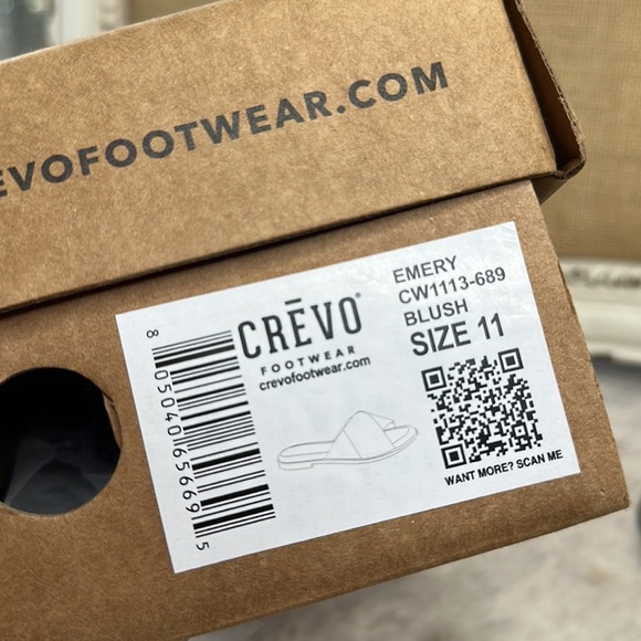 Crevo | Emery Blush Leather Slip On Slide Sandal, Size 11 NIB - Picture 16 of 16